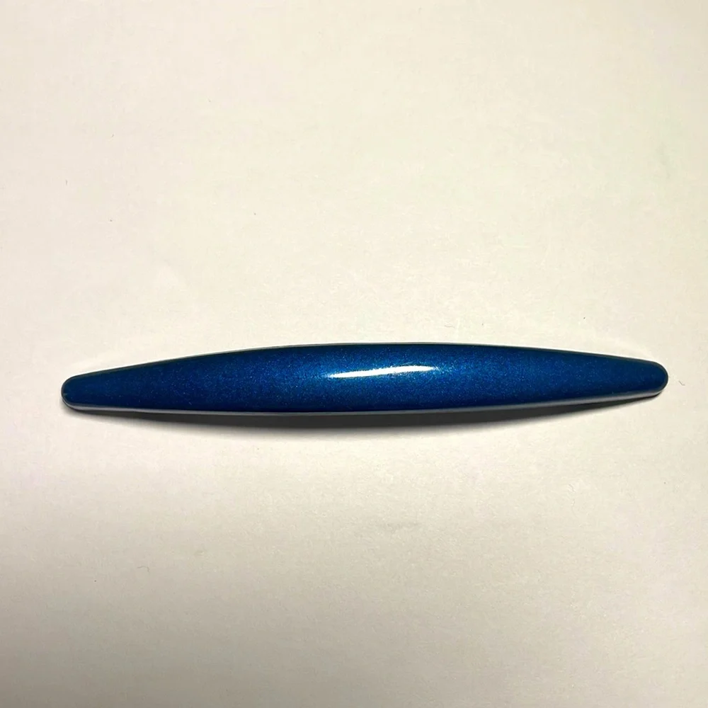 Blue enamel barrette - vintage 1980’s clip barrette. Made in France